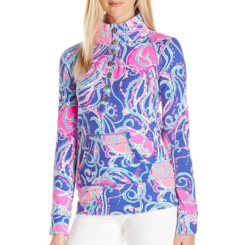 Lilly Pulitzer Captain Printed Popover Iris Blue